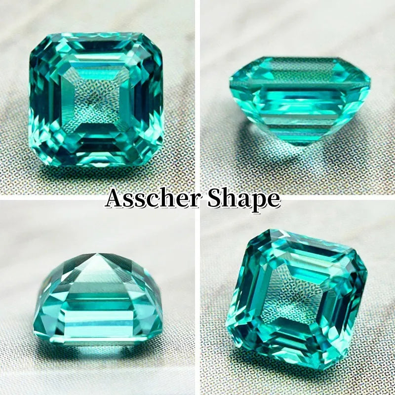 Lab Grown Paraiba Cushion Cut Gemstone for DIY Advanced Jewelry Making Inlay Ring Necklace Bracelet Selectable AGL Certificate