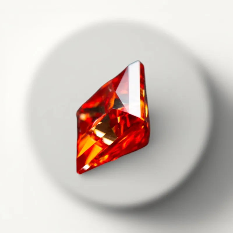 Moissanite Artificial stone Princess cut square shape garnet color DIY jewelry certificate
