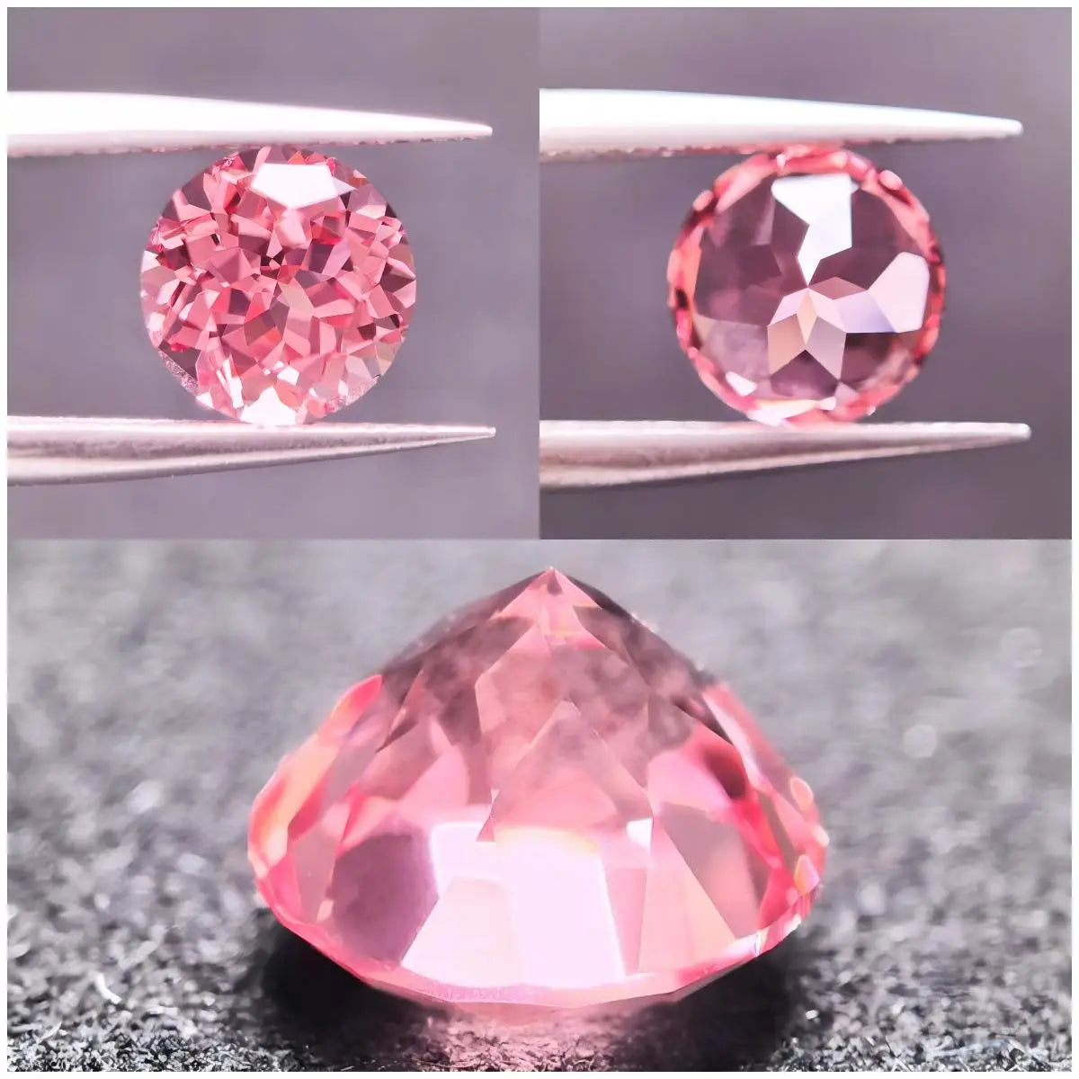 Round Shape Red Lotus Orange Fire Lotus Yellow Color Lab Grown Sapphire for Diy Charm Jewelry Making with Certificate Wholesale