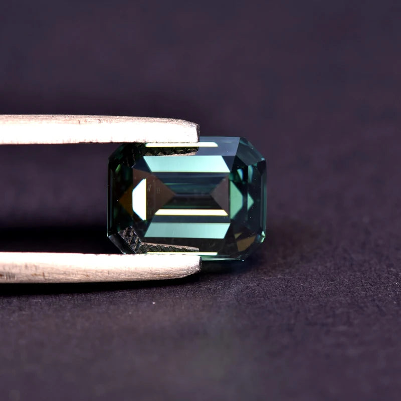 Emerald Cut Moissanite Stone VVS1 Emperor Purple Color  DIY Jewelry Certificate Artificial Gemstone