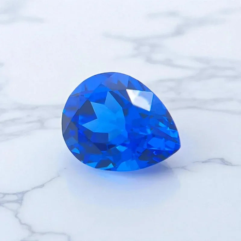 TOPA- Hot Sale Lab Grown Cobalt Spinel Pear Cut DIY Charms Jewelry Ring Making Main Materials Selectable AGL Certificate