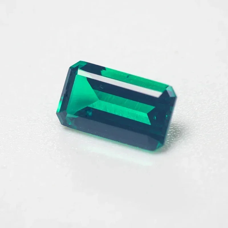 Laboratory Emerald Rectangle Shape Hydrothermal Colombia Size 10x14mm For Diy Jewelry Making Materials Selectable AGL Certificat