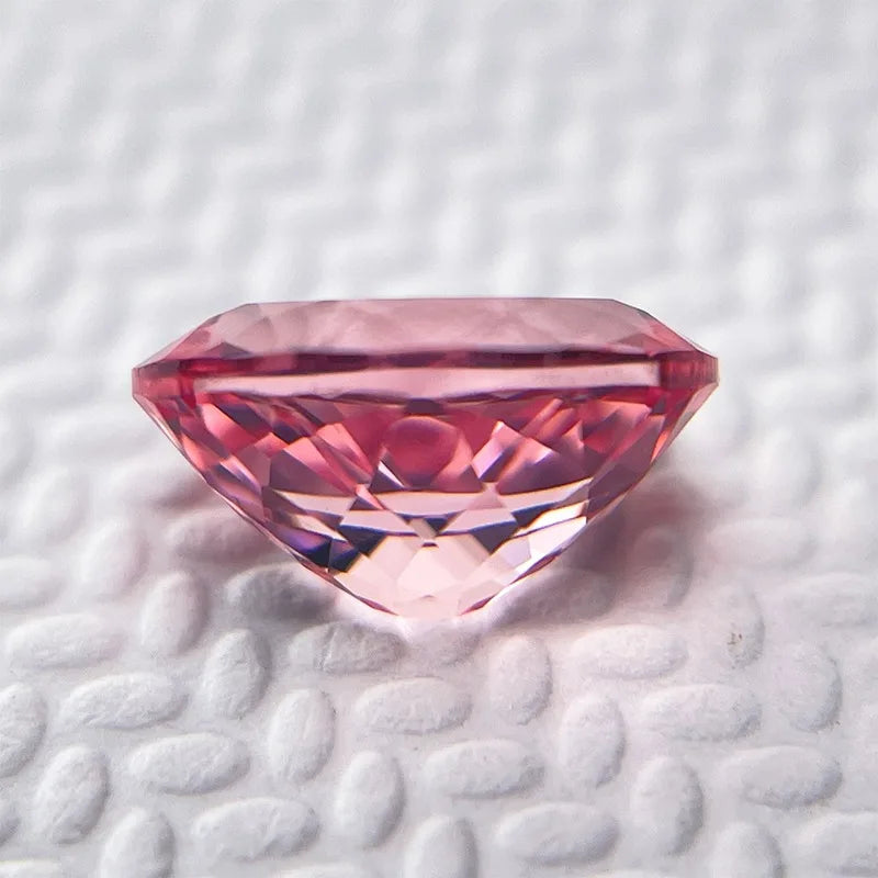 Lab Grown Sapphire Oval Cut Sunrise Pink Color DIY Charms Jewelry Making Main Materials Selectable AGL Certificate