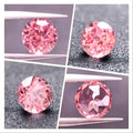 Round Shape Red Lotus Orange Fire Lotus Yellow Color Lab Grown Sapphire for Diy Charm Jewelry Making with Certificate Wholesale