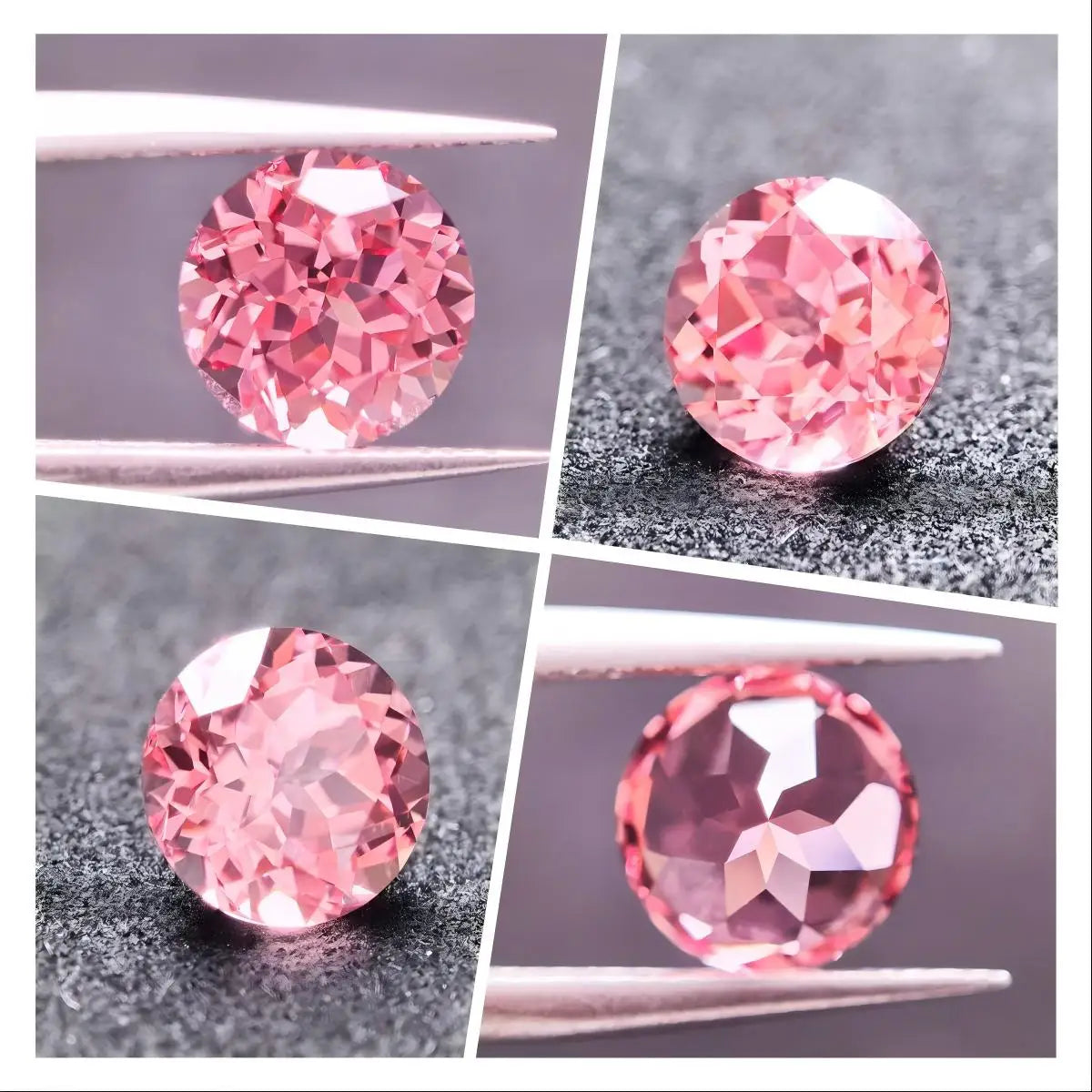 Round Shape Red Lotus Orange Fire Lotus Yellow Color Lab Grown Sapphire for Diy Charm Jewelry Making with Certificate Wholesale
