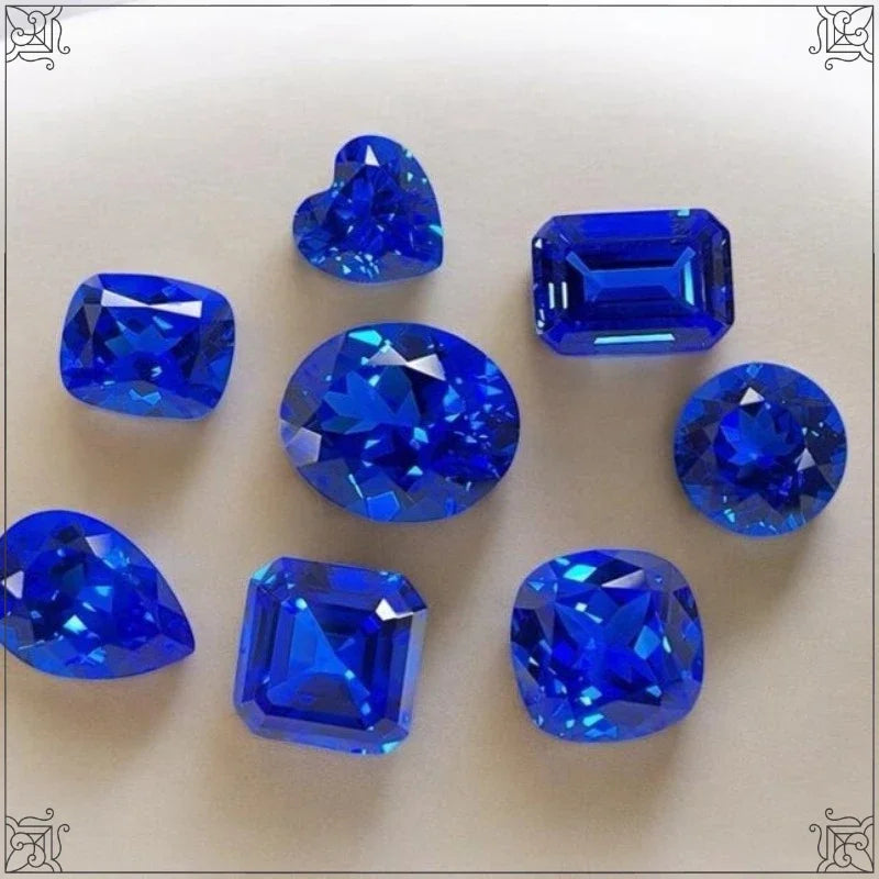 TOPSapphire Round Cut Lab Grown Cobalt Spinel Synthetic Gemstone