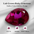 Pear Shape Rubellite Color Lab Grown Ruby VVS1 Gemstone Charms for Diy Jewelry Making Materials Selectable AGL Certificate