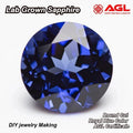 Lab Grown Sapphire Royal Blue Color  Emerald Cut  VVS1 Selectable AGL Certificate For Jewelry Diy Making