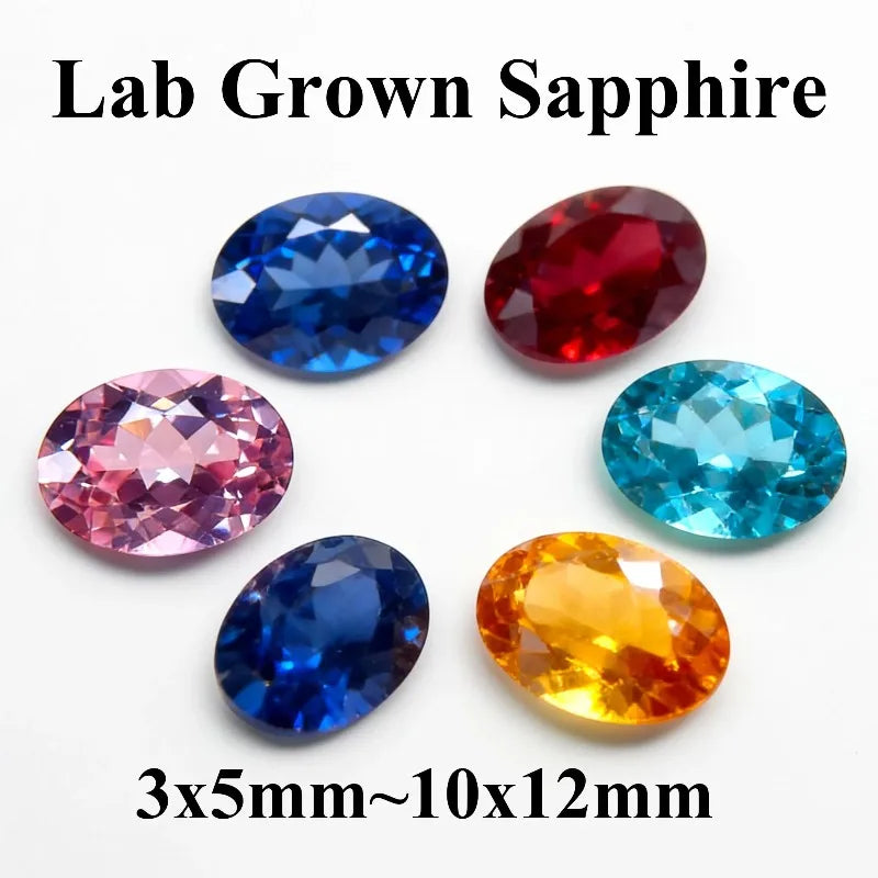 Lab Grown Sapphire/Ruby/Paraiba/Cobalt Spinel Oval Shape Various Colors Loose Gems for making jewelry Selectable AGL Certificate