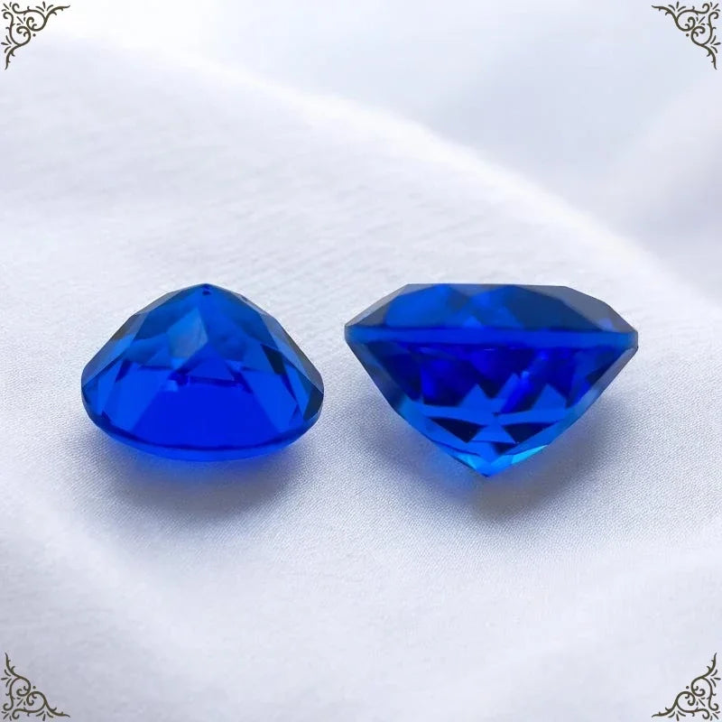 TOPSapphire Round Cut Lab Grown Cobalt Spinel Synthetic Gemstone