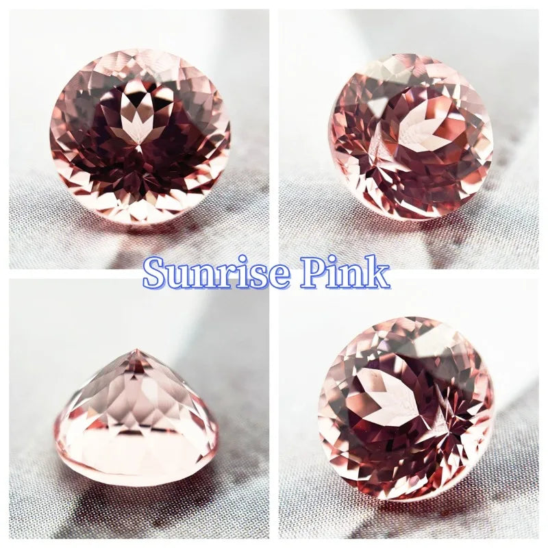Lab Grown Sapphire Round Cut Pink/Orange/Royal Blue/Yellow/for DIY Jewelry Making Ring Main Materials Selectable AGL Certificate