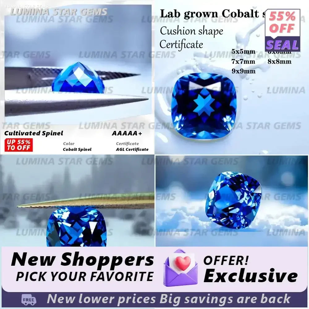 TOPLab Grown Cobalt Spinel Gemstone for L-Lab Pear Shape Extremely Shiny Quality Charm Jewelry Making Materials Lab Grown