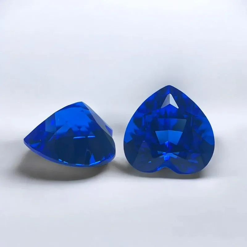 TOPHeart Cut Lab Grown Cobalt Spinel  Loose Gemstone