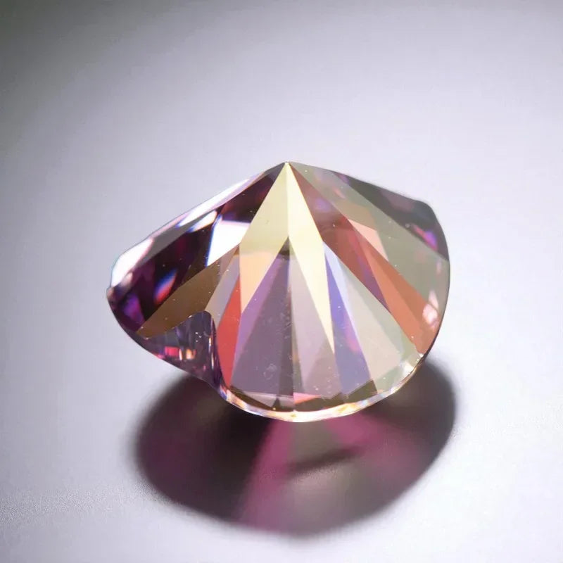 Moissanite Stone Imperial Purple Color Heart Shape VVS1 with GRA Certificate Pass Diamond Tester Charms for jewel making