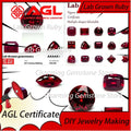 Lab Grown Ruby Asscher Cut VVS1 Pigeon Blood Red Gemstone for DIY Jewelry Making Materials Certificate Multiple Shapes