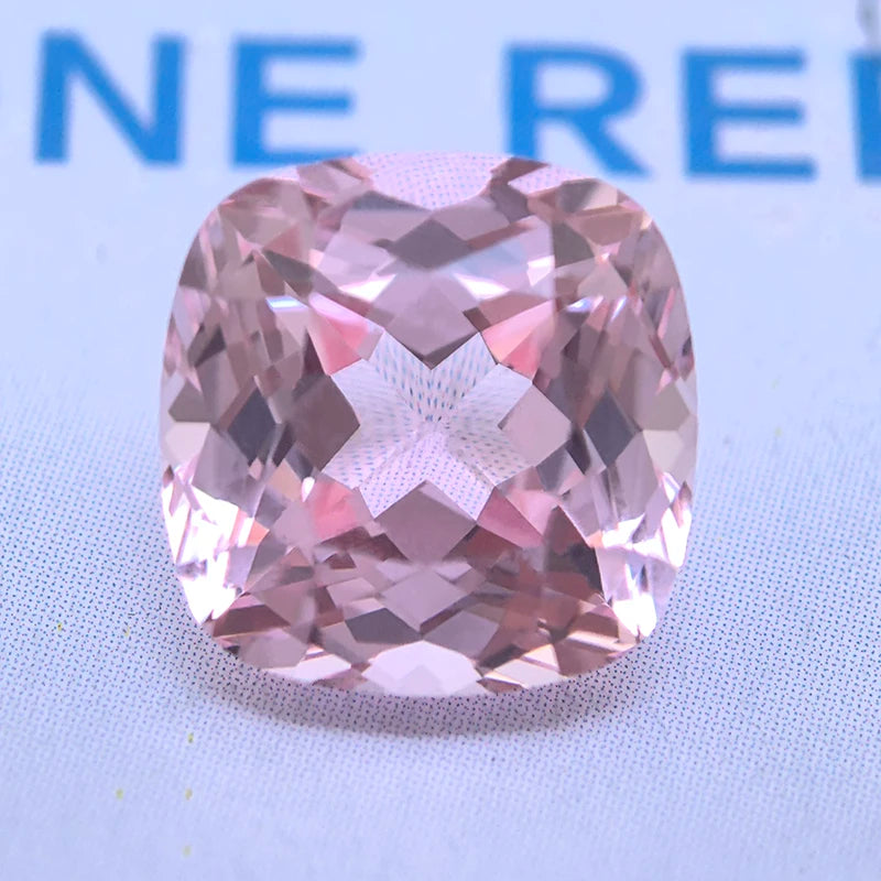 Lab Grown Sapphire Cushion Cut Morgan Pink Color VVS1 DIY Jewelry Making Ring Necklace Main Materials Selectable AGL Certificate
