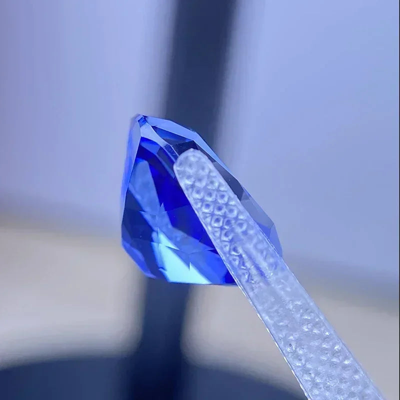 Lab Grown Sapphire Cushion Cut Royal Blue Color for DIY Jewelry Making Ring Necklace Main Materials Selectable AGL Certificate