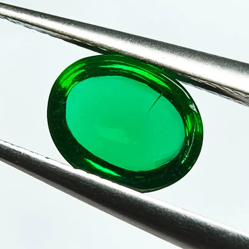 Lab Grown Zambian Emeralds for Jewelry Making Pear Cut Smooth Surface with Natural Inclusions Cracks AGL Certified Lab