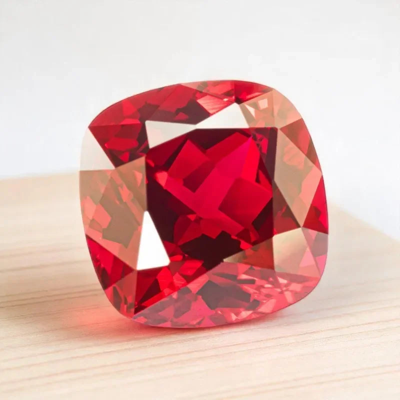 Blood Red Color Lab Grown Ruby Pigeon  Cushion Shape DIY Ring Necklace Earrings Main Materials Artificial Gemstone Certif