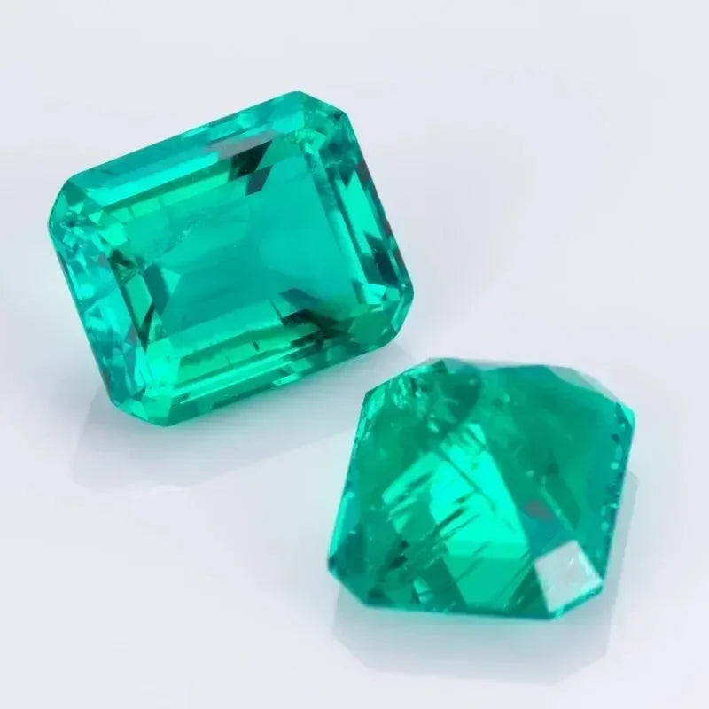 Lab Grown Columbia Emerald Gemstone Charms Beads Green Color Gemstones for Diy Jewelry Making Selectable AGL Certificate