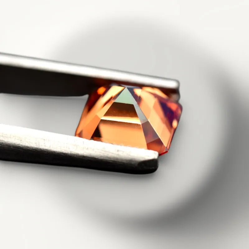 Moissanite Laboratory production square shape asscher cut garnet color DIY jewelry certificate