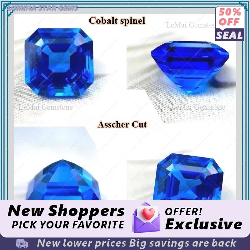 TOPTLab Grown Cobalt Spinel Various Shape Loose Gemstone