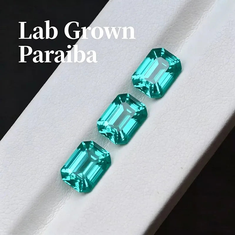 Lab Grown Paraiba Cushion Cut Gemstone for DIY Advanced Jewelry Making Inlay Ring Necklace Bracelet Selectable AGL Certificate