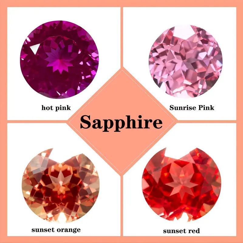 Lab Grown Sapphire Round Shape Multiple Colors Ruby DIY Charms Gem for Ring Earrings Main Material with Certificate Wholesale