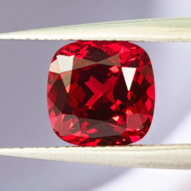 Blood Red Color Lab Grown Ruby Pigeon  Cushion Shape DIY Ring Necklace Earrings Main Materials Artificial Gemstone Certif