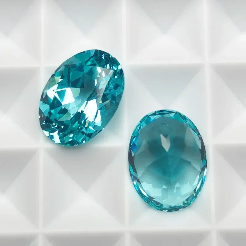 TOP Lab Grown Paraiba Top Quality  Created Sapphire Oval Cut Gemstone for Diy Jewelry Making Materials Selectable AGL Certificat