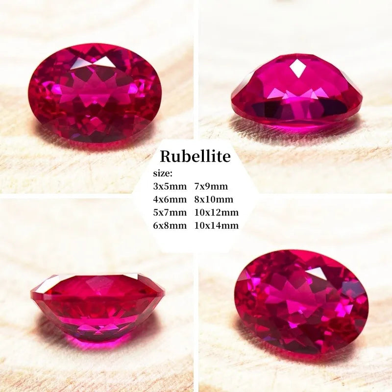 Lab Grown Sapphire Oval Cut Pigeon Blood Red/Cornflower/Royal Blue/Aquamarine/Fire Lotus/Cobalt Spinel Selectable Certificate