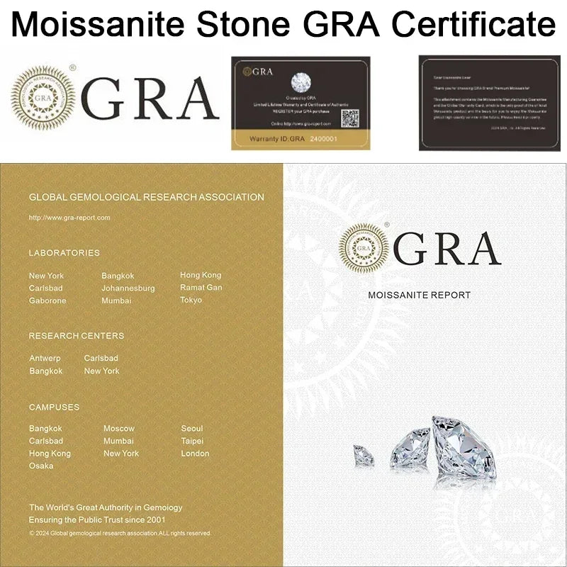 Moissanite Stone Princess Cut VVS1 High Quality Loose Gemstones for Custom Jewelry Making with Certificate