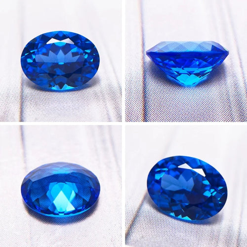 Lab Grown Cobalt Spinel/Sapphire Oval Cut Royal Blue/Cornflower for DIY Jewelry Making Selectable AGL Certificate