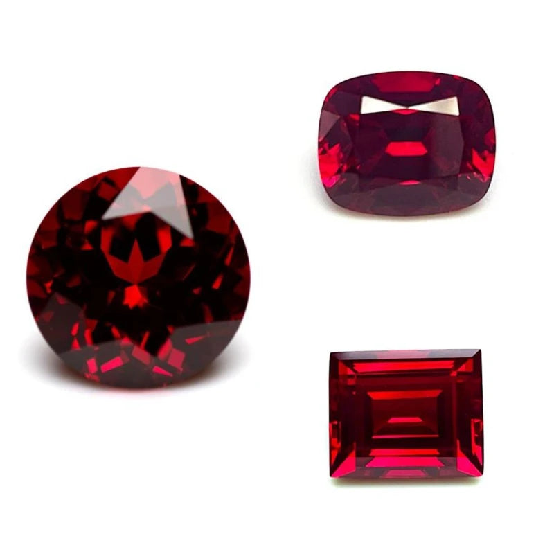 Ruby Asscher Cut VVS1 Lab Grown Gemstone Pigeon Blood Red DIY Jewelry Making Materials Certificate Multiple Shapes Selectable