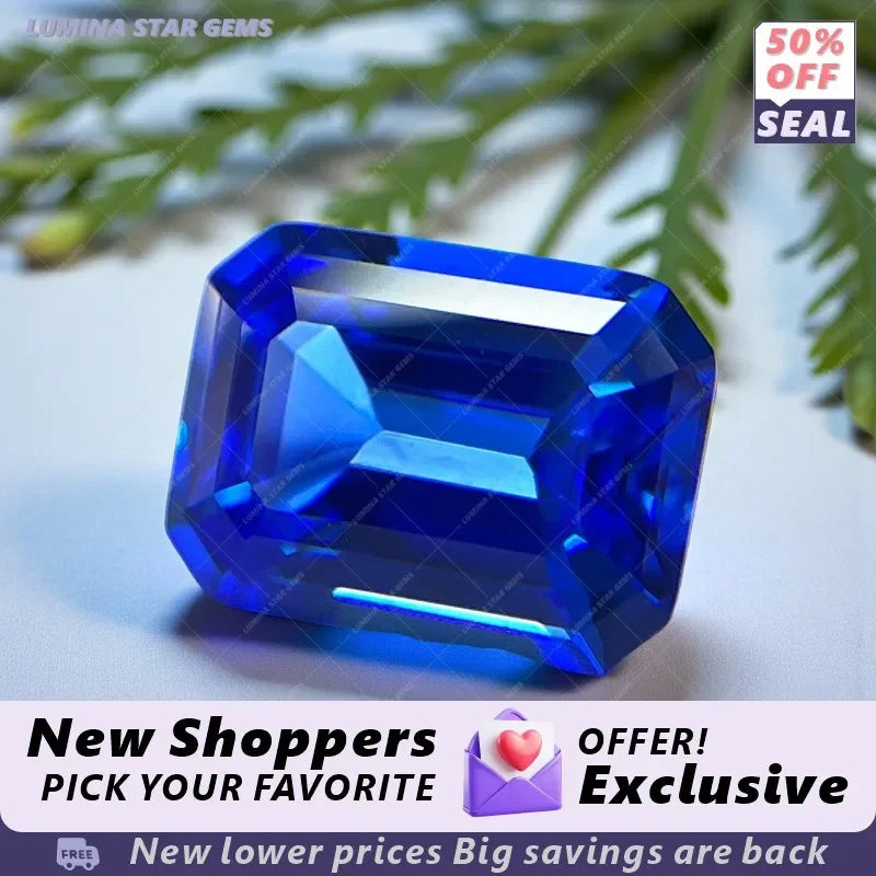 TOPTLab Grown Cobalt Spinel Emeralds Cut Gemstone Beads For Rings Earring Jewelry Making Selectable  AGL Certificate