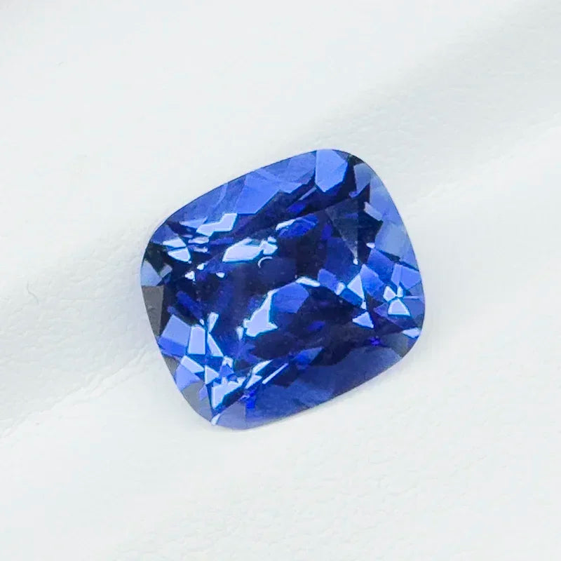 Lab Grown Sapphire Rectangular Cushion Cut Royal Blue VVS1 for Jewelry Making Inlay Ring Necklace Selectable AGL Certificate