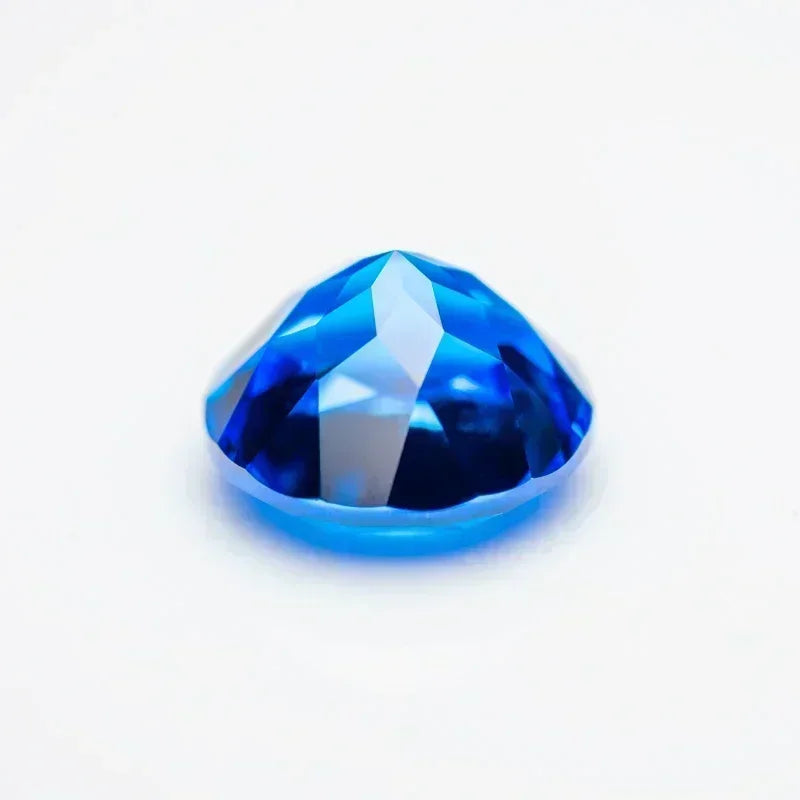 TOPB-Lab Grown Cobalt Spinel Loose Stone Round Shape Blue Demon Color Gemstone Beads For Jewelry Making Selectable AGL Certifica