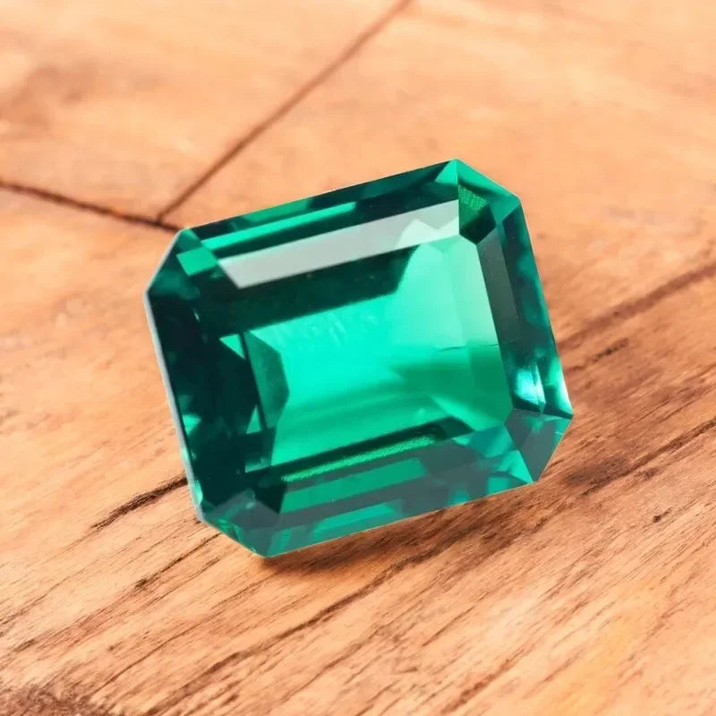 Hydrothermal Colombia Emerald Rectangle Shape Size 10x12mm For Diy Jewelry Making Materials Selectable AGL Certificate