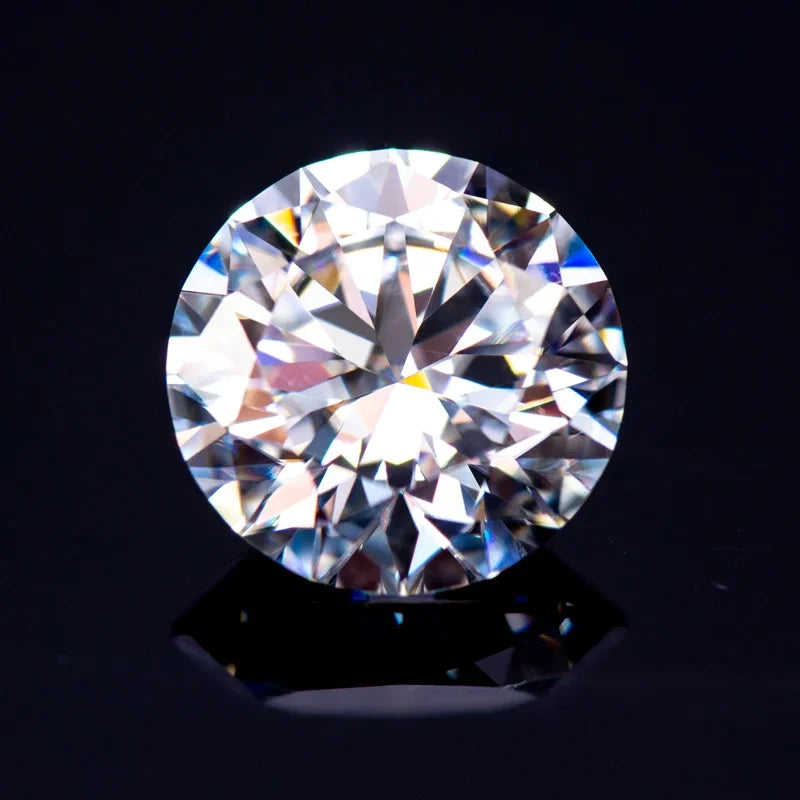 Moissanite Stone D Color Vvs1 Round Cut 0.1CT-12CT with Certificate Wholesale Moissanite Loose Gemstones  Jewelry Making