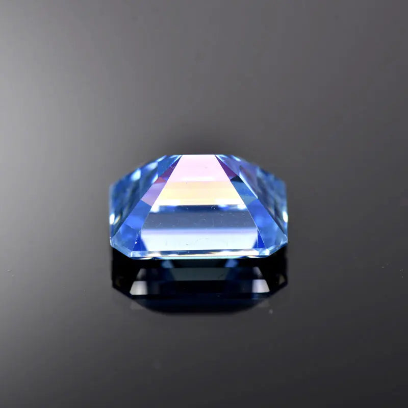 Emerald Cut Moissanite Stone VVS1 Ice Blue Color  DIY Jewelry Certificate Unnatural