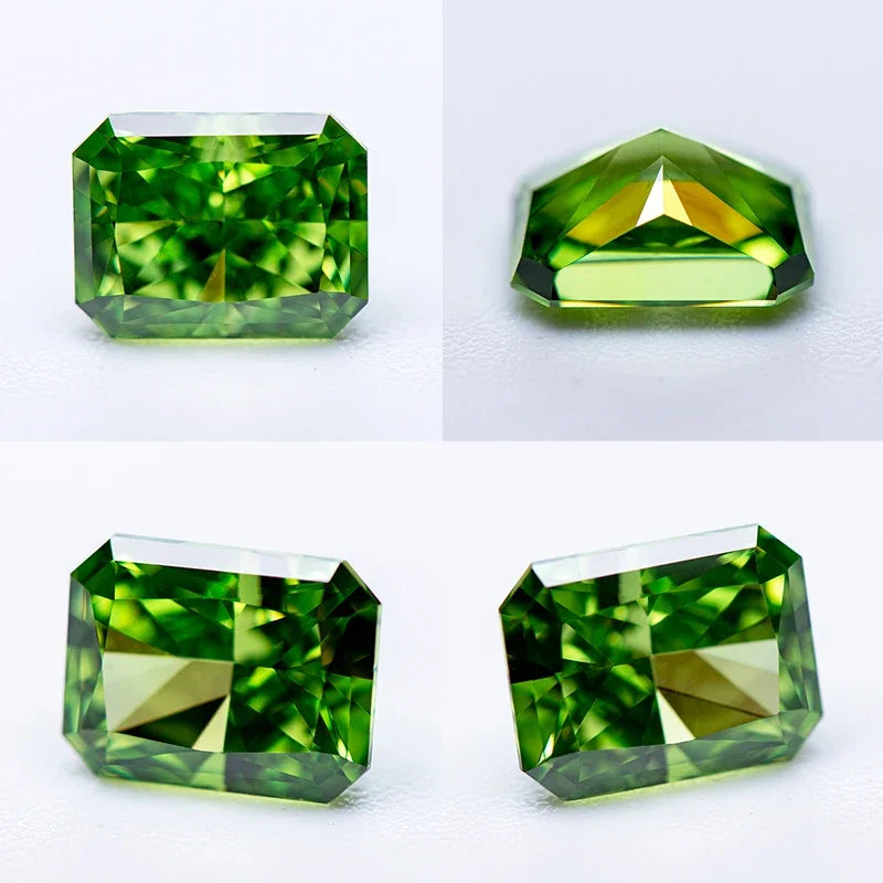 Cubic Zirconia Radiant Crushed Ice Cut Rectangle Shape Multiple Colors 4K Cutting 5A+ Quality CZ Zircon Gemstones No Certificate