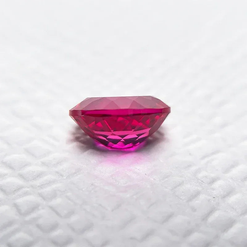 Lab Grown Ruby Oval Cut Rubellite Color Top Quality DIY Charms Ring Necklace Earrings Main Materials Selectable AGL  Certificate