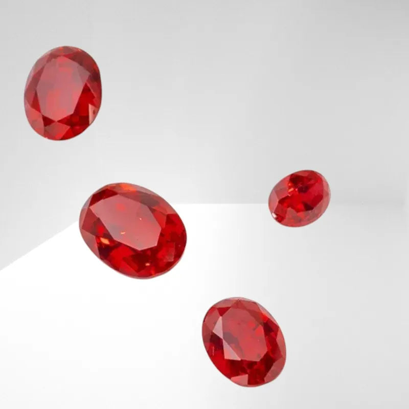 Lab Grown Ruby Oval Shape Pigeon Blood Red Color Hand-cut Gemstones For DIY Jewelry Materials Selectable AGL Certificate