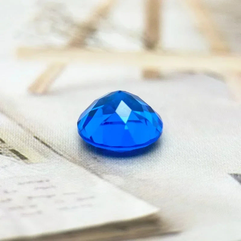 TOPLab Grown Cobalt Spinel Round Cut Gemstone for DIY Ring Necklace Earrings Main Materials Selectable Certificate
