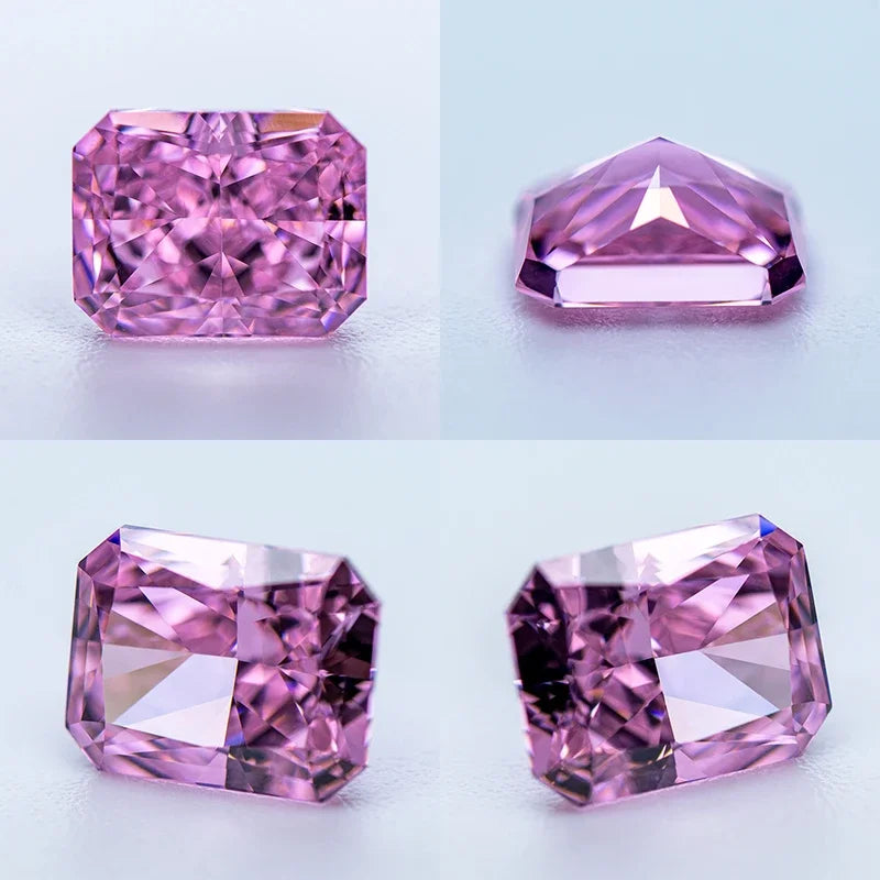 Cubic Zirconia Radiant Crushed Ice Cut Rectangle Shape Multiple Colors 4K Cutting 5A+ Quality CZ Zircon Gemstones No Certificate