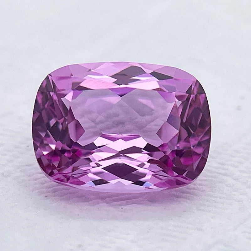 Lab Grown Sapphire Ruby Paraiba Padparadscha Cobalt Spinel Rectangle Cushion Cut Beads for Diy Jewelry Making with Certificate