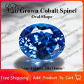 TOPTop Lab Grown Cobalt Spinel Oval Cut Blue Color Gemstone for DIY Ring Necklace Earrings Making Materials Selectable Certifica