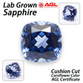 Lab Grown Sapphire Cushion Cut Cornflower Color DIY Charms Jewelry Ring Earring Making Main Materials Selectable AGL Certificate