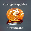Lab Grown Sapphire Oval Shape Orange Color Extremely Shiny Quality DIY Charms Ring Necklace Earrings Main Materials Certificate