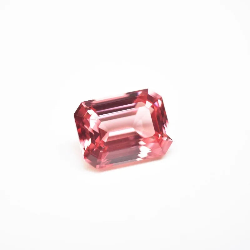 Lab Grown Padparadscha Emerald Cut Fire Lotus Color High Quality Loose Gemstone For Jewelry Making Selectable AGL Certificate